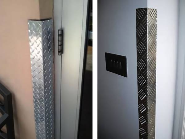 Right-angled diamond plate protecting your wall corner from external damage